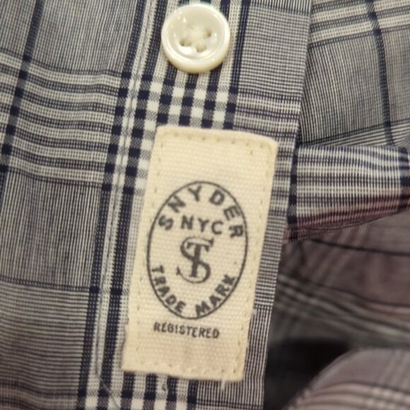 Todd Snyder Black and white checkered long sleeve dress shirt - Picture 5 of 7